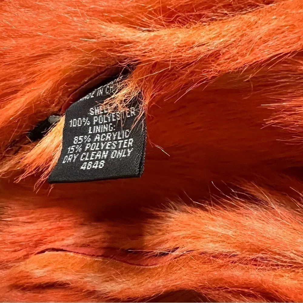 Mechant Faux Fur Orange Jacket - Picture 10 of 10